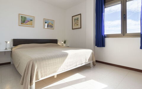 Torredembarra 186: Bedroom, Furniture, Room, Bed, Property, Bed Sheet, Bed Frame, Interior Design, Floor, Ceiling