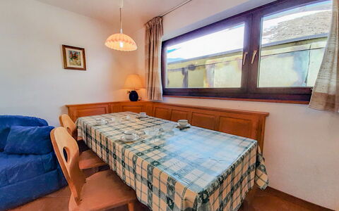 Canazei 520: Table, Furniture, Window, Building, Blue, Comfort, Wood, Lighting, Architecture, Interior Design