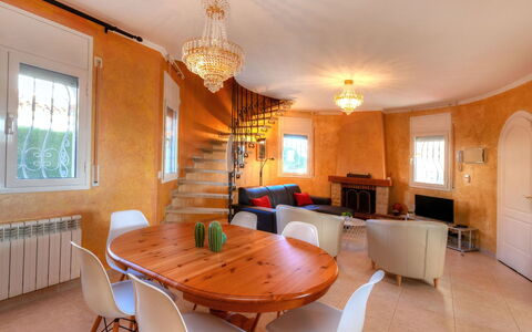 Villa Pasja: Room, Property, Dining Room, Building, Interior Design, Furniture, Table, Ceiling, Real Estate, House