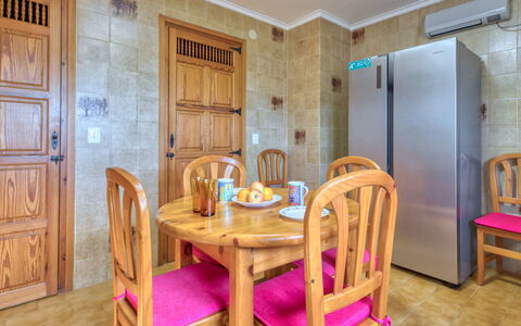 Villa Preciosa: Dining Room, Room, Furniture, Property, Interior Design, Table, House, Building, Real Estate, Floor