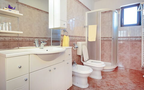Stari Brist: Bathroom, Room, Property, Interior Design, Real Estate, Yellow, House, Sink, Furniture, Floor