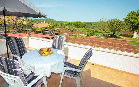 Stari Brist: Property, Furniture, House, Real Estate, Room, Building, Table, Villa, Patio, Vacation