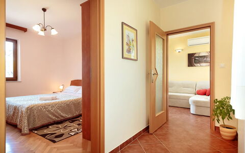 Stari Brist: Room, Furniture, Property, Bed, Bedroom, Interior Design, Floor, Building, Wall, Bed Sheet