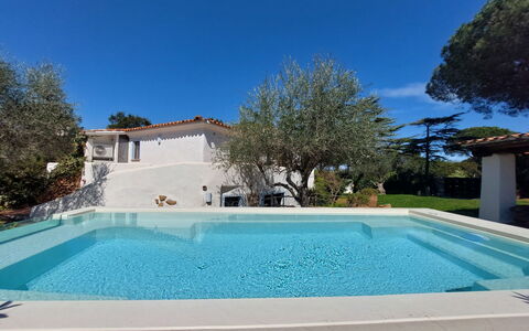 Omer: Water, Sky, Property, Plant, Azure, Swimming Pool, Blue, Rectangle, Shade, Building