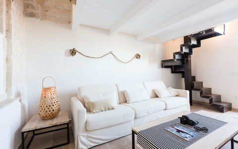 Vista Mare Da Zio Piero: Room, Interior Design, Property, Furniture, Living Room, Wall, Table, Building, House, Floor