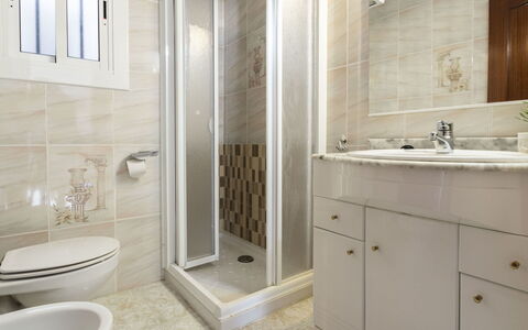 Domingo: Bathroom, Property, Room, Tile, Tap, Interior Design, Wall, Floor, Bathroom Accessory, Plumbing Fixture