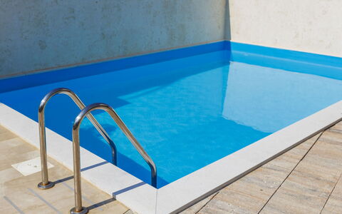 Villa Leonardo: Swimming Pool, Blue, Flooring, Floor, Composite Material, Tile, Shade, Design, Resort, Outdoor Furniture
