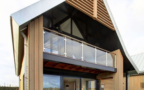 Oesterdam Resort: House, Architecture, Building, Property, Home, Roof, Facade, Balcony, Window, Wood