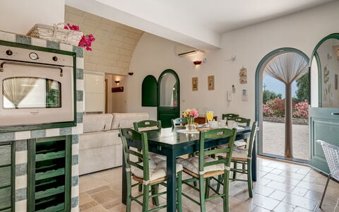Borgo Marianna: Table, Furniture, Chair, Building, Kitchen, Houseplant, Wood, Interior Design, Floor, Countertop