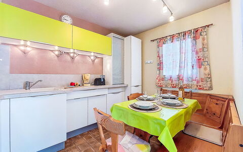 Le Grau du Roi 220: Interior Design, Kitchen, Major Appliance, Flooring, Countertop, Floor, Ceiling, Room, Furniture, Lighting
