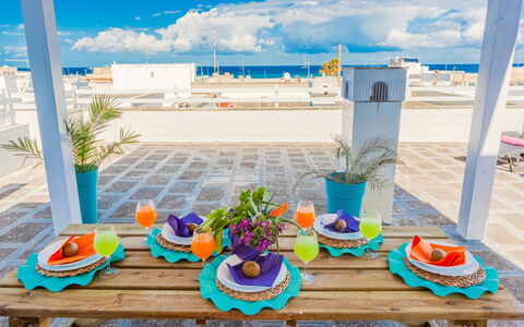 La Terrazza Vista Mare Di Marco: Vacation, Turquoise, Azure, Summer, Sand, Table, Sea, Room, Architecture, Interior Design
