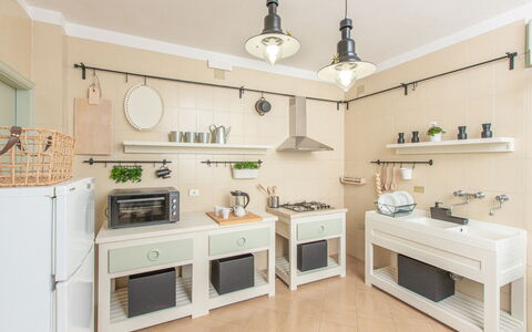 La Terrazza Vista Mare Di Marco: Room, Property, Furniture, Interior Design, Kitchen, Building, Cabinetry, House, Floor, Shelf