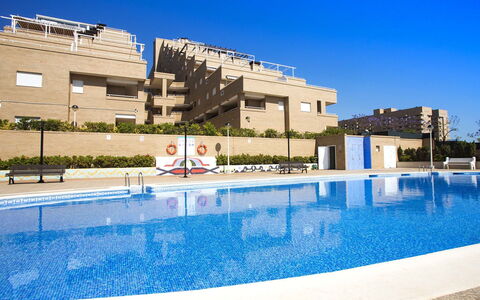 Altamar: Water, Plant, Sky, Building, Property, Swimming Pool, Shade, Tree, Condominium, Leisure