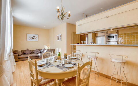 Saint-Tropez 260: Property, Room, Dining Room, Furniture, Interior Design, Yellow, Real Estate, Building, Table, House