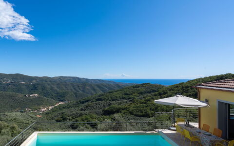 Bellaria (Vlo190): Property, Swimming Pool, Blue, House, Sky, Real Estate, Building, Vacation, Villa, Mountain