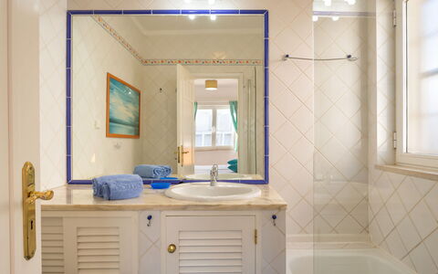 Villa Blue Ocean: Bathroom, Room, Bathroom Cabinet, Property, Ceiling, Interior Design, Bathroom Accessory, Furniture, Wall, Floor
