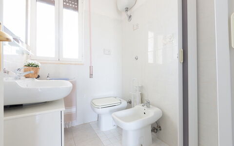 Villa Anna: Bathroom, Property, Room, Interior Design, Plumbing Fixture, Architecture, Toilet, Real Estate, Tile, Tap