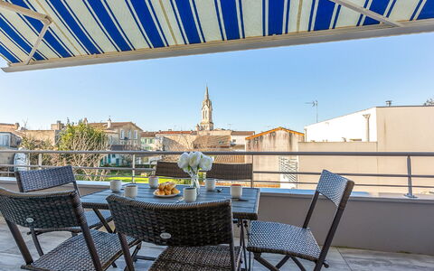 La Closerie des Tremieres: Sky, Property, Daytime, Furniture, Building, Table, Chair, Azure, Shade, Outdoor Furniture