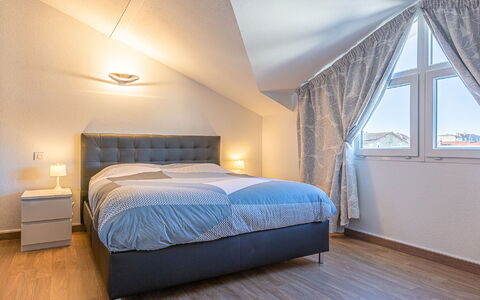 La Closerie des Tremieres: Bedroom, Bed, Room, Furniture, Property, Attic, Bed Frame, Floor, Interior Design, Bedding