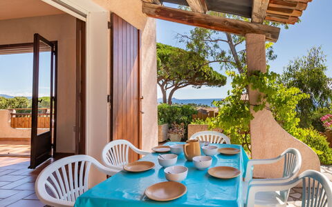 Le Romarin: Table, Furniture, Plant, Property, Green, Chair, Azure, Interior Design, Wood, Shade
