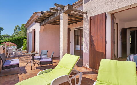 Le Romarin: Property, Sky, Building, Furniture, Azure, Shade, Wood, Comfort, Interior Design, Outdoor Furniture