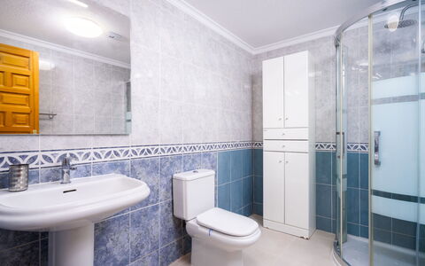 Moraira 905: Bathroom, Property, Room, Tile, Interior Design, Architecture, Building, Real Estate, Plumbing Fixture, Floor