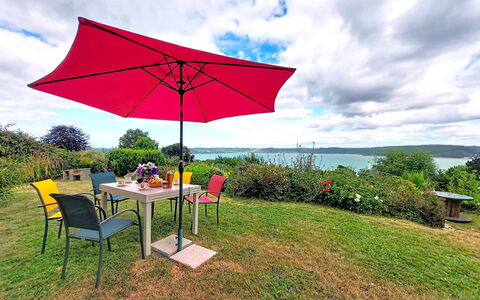 Ker Norge: Furniture, Outdoor Furniture, Umbrella, Outdoor Table, Chair, Shade, Leisure, Garden, Lawn, Yard