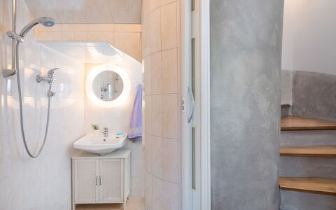 Villa Domenica: Bathroom, Property, Room, Tile, Wall, Architecture, House, Plumbing Fixture, Interior Design, Floor