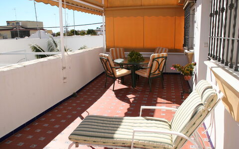 Apartamento Caracola: Furniture, Property, Plant, Chair, Wood, Interior Design, Building, Outdoor Furniture, Sky, Flowerpot