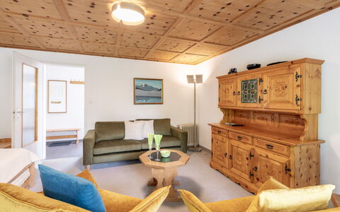 Ferienwohnung Wüest: Furniture, Property, Couch, Comfort, Table, Wood, Interior Design, Cabinetry, Living Room, Flooring