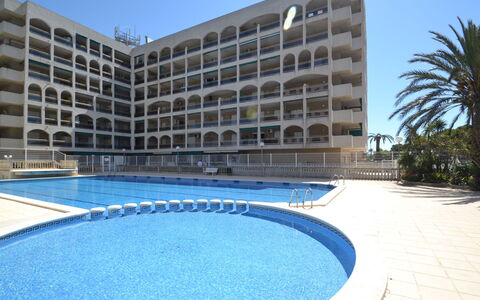 La Pineda 156: Water, Sky, Building, Property, Swimming Pool, Azure, Window, House, Urban Design, Condominium