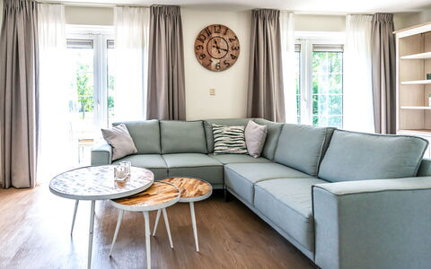 Citta Romana: Living Room, Furniture, Room, Interior Design, Couch, Property, Coffee Table, Green, Table, Floor