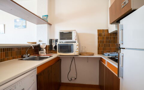 Les Marinas de la Plage Ii: Room, Property, Kitchen, Cabinetry, Furniture, Building, House, Real Estate, Countertop, Floor