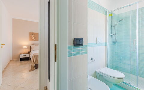 Villa Pantanagianni Beach: Property, Plumbing Fixture, Bathroom, Interior Design, Floor, Toilet, Toilet Seat, Shower Head, Building, Flooring