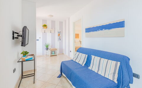 Villa Pantanagianni Beach: Property, Furniture, Building, Azure, House, Comfort, Interior Design, Architecture, Wood, Living Room