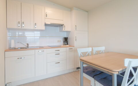 High in the Sky with Amazing Views: Cabinetry, Furniture, Property, Countertop, Chair, Wood, Drawer, Kitchen Appliance, Table, Lighting