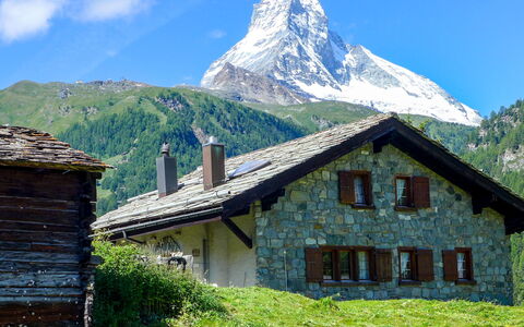 Zermatt 79: Sky, Mountain, Building, Plant, Cloud, Nature, Natural Landscape, Window, Highland, House