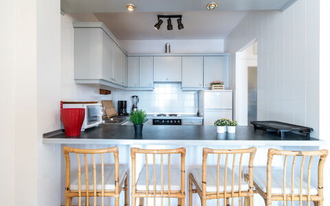 Caballito de Mar: Furniture, Room, Property, Kitchen, Interior Design, Product, Cabinetry, Ceiling, Dining Room, Building