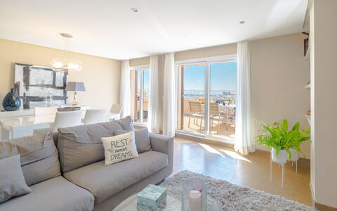 Nautic Sea Views: Living Room, Property, Room, Furniture, Interior Design, Building, House, Real Estate, Home, Coffee Table