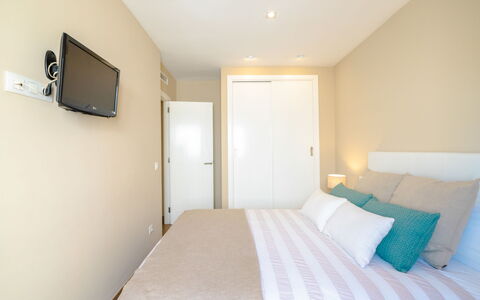 Nautic Sea Views: Room, Bedroom, Bed, Furniture, Property, Bed Sheet, Interior Design, Suite, Building, Mattress Pad