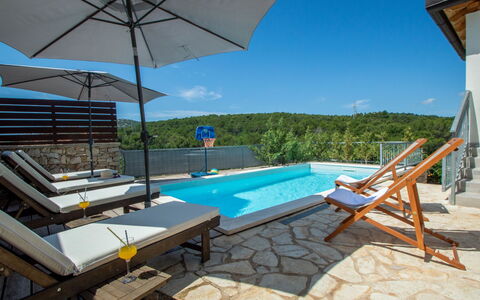 Dalmacia: Sky, Water, Swimming Pool, Azure, Sunlounger, Shade, Chair, Outdoor Furniture, Lighting, Building