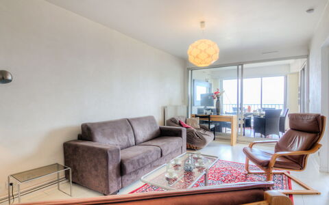 Cap D'Agde 960: Furniture, Couch, Window, Wood, Table, Lighting, Studio Couch, Interior Design, Living Room, Building