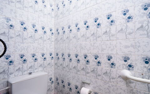 La Camarrocha: Bathroom, Tile, Blue, Room, Property, Wall, Interior Design, Architecture, Plumbing Fixture, Bathroom Accessory