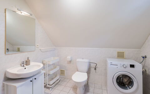 Holiday Hill 30: Mirror, Laundry Room, Plumbing Fixture, Sink, Bathroom Sink, Tap, Bathroom, Bathroom Cabinet, Purple, Clothes Dryer
