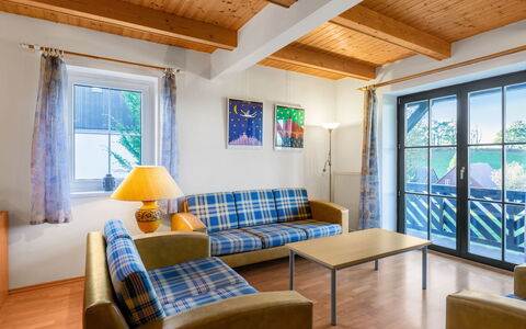 Holiday Hill 51: Furniture, Property, Couch, Table, Window, Azure, Comfort, Blue, Shade, Wood