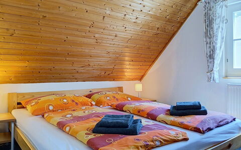 Holiday Hill 28: Bedroom, Home, Bed Sheet, Bed, Bedding, Bed Frame, Hardwood, Linens, Wood Stain, Pillow