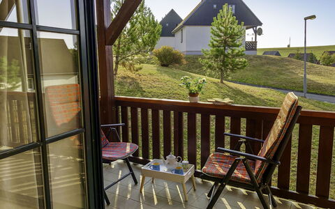 Holiday Hill 28: Property, House, Cottage, Room, Building, Home, Real Estate, Deck, Handrail, Tree