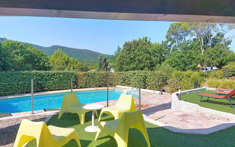 Bois D'Astros: Furniture, Outdoor Furniture, Garden, Chair, Shade, Resort, Lawn, Swimming Pool, Eco Hotel, Backyard