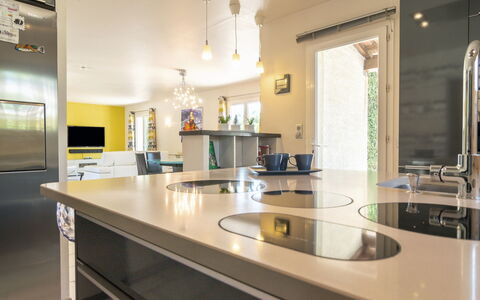Bois D'Astros: Cabinetry, Countertop, Furniture, Building, Kitchen Appliance, Sink, Kitchen, Table, Tap, House