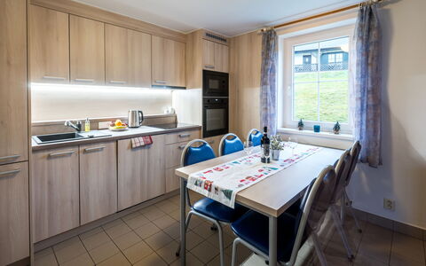 Holiday Hill 46: Cabinetry, Property, Countertop, Window, Kitchen Sink, Tap, Sink, Kitchen, Interior Design, Curtain